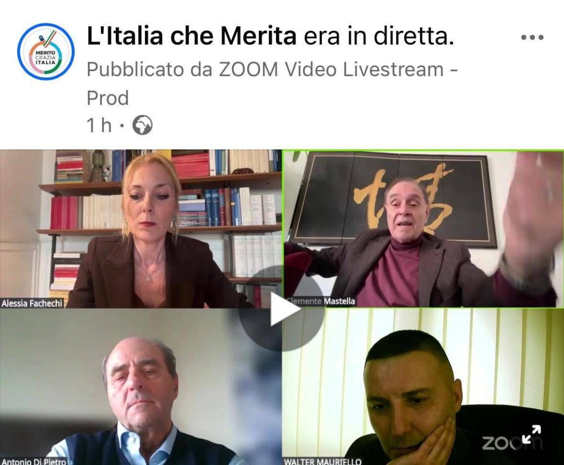 Referendum, Di Pietro e Mastella a confronto nella trasmissione di Meritocrazia Italia
