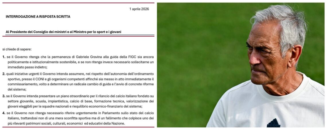 Fallimento Italia, 40 senatori a Meloni: “Gravina si dimetta”. Anche l’uomo di Trump Zampolli lo boccia